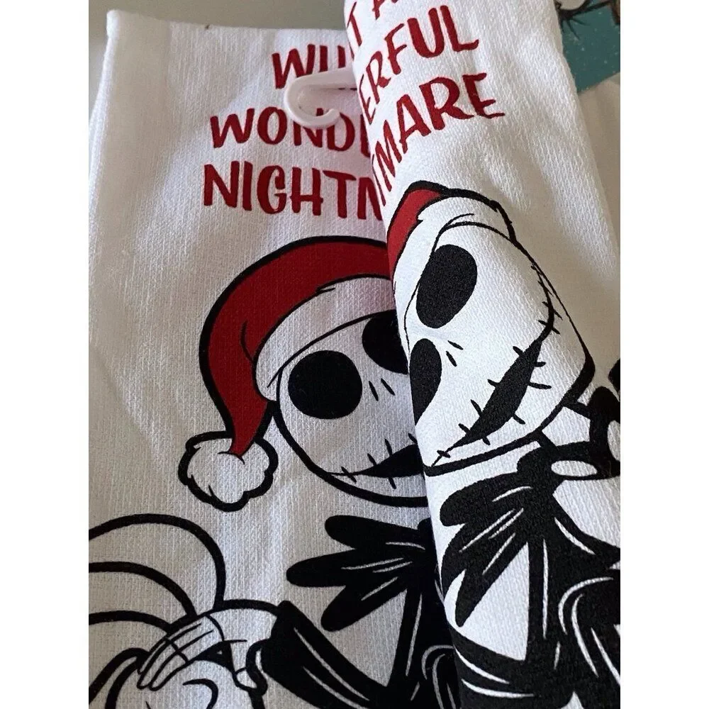 2 Pack Disney Jack Skellington‎ Zero Nightmare Before Christmas Kitchen Towels